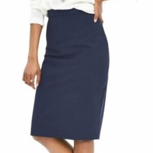 NWT Beautiful Size 10 Banana Republic Navy Blue Wool Blend Pencil Skirt!